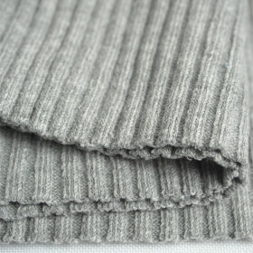 GREY MELANGE - Thick sweater ribbing