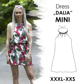 PAPER SEWING PATTERN - DRESS "DALIA" MINI