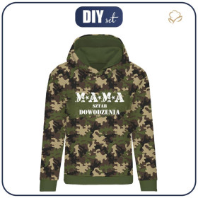 CLASSIC WOMEN’S HOODIE (POLA) - MAMA / camouflage - looped knit fabric 