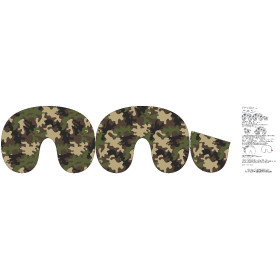 NECK PILLOW - CAMOUFLAGE OLIVE - sewing set