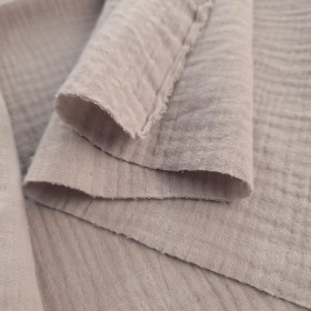 Cotton Muslin Double Gauze - CAFE LATTE