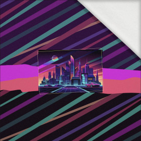 NEON GALAXY WZ.7 -  PANEL (60cm x 50cm) looped knit fabric with elastane ITY