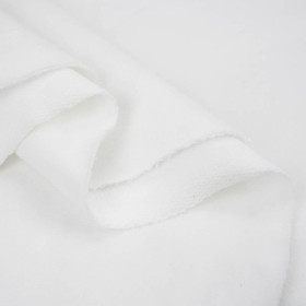 DOTS WHITE / light mint - looped knit 