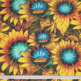 SUNFLOWERS pat. 1 - single jersey with elastane 