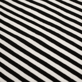 STRIPES WHITE / BLACK 0,5cm x 0,5cm - Viscose jersey