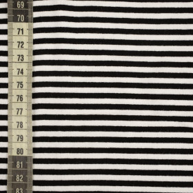 STRIPES WHITE / BLACK 0,5cm x 0,5cm - Viscose jersey