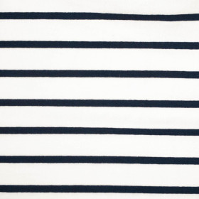 STRIPES DARK BLUE / WHITE 0,5cm x 2,0cm - Viscose jersey