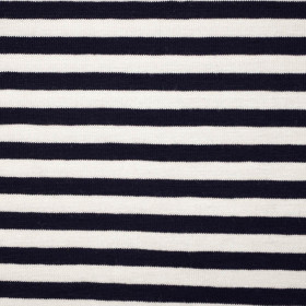 STRIPES DARK BLUE / WHITE 0,5cm x 0,5cm - Viscose jersey