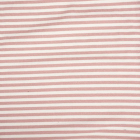 STRIPES PALE PINK / WHITE 0,5cm x 0,5cm - Viscose jersey
