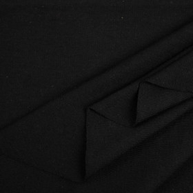 D-16 BLACK - T-shirt knit fabric 100% cotton T140