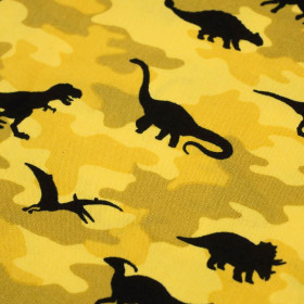 MINI DINO / CAMOUFLAGE YELLOW - POPLIN 100% cotton 