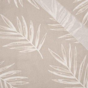 PALM LEAVES pat. 5 / light beige - viscose + linen