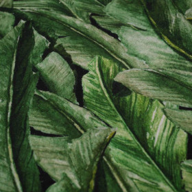 BANANA LEAVES pat. 4 (JUNGLE) - looped knit fabric