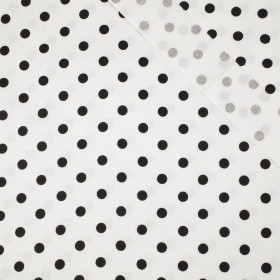 BLACK PEAS / WHITE - Cotton woven fabric