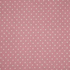 WHITE DOTS / Flamingo Pink - Cotton woven fabric