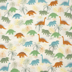 MINI DINOSAURS / vanilla - POPLIN 100% cotton 