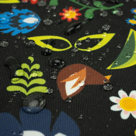 LOWICZ FOLKLORE / black - Waterproof woven fabric