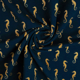 GOLDEN SEAHORSES (GOLDEN OCEAN)  - single jersey 