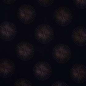 GOLDEN COMPASSES (GOLDEN OCEAN) / dark blue - looped knit fabric