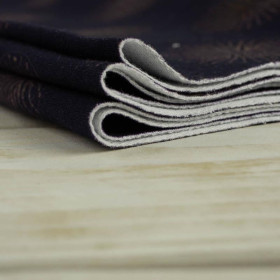 GOLDEN COMPASSES (GOLDEN OCEAN) / dark blue - looped knit fabric