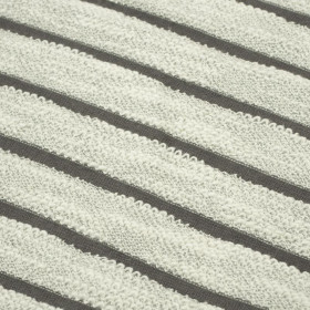 MELANGE GREY STRIPES / coffee (2cmx0,7cm) - fancy knit fabric