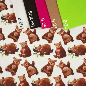 BEARS MIX (BEARS AND BUTTERFLIES) - looped knit fabric