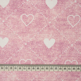HEARTS AND RHOMBUSES / vinage look jeans (rose quartz) - single jersey with elastane 
