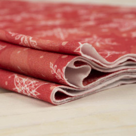 SNOWFLAKES PAT. 2 / red - single jersey with elastane 