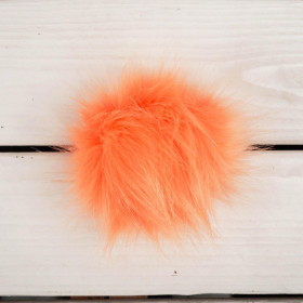 Eco fur pompom 10 cm - neon orange