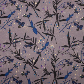 ENCHANTED MEADOW (ENCHANTED NIGHT) - looped knit fabric