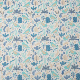 TURQUOISE BIRDS - Duffle fleece