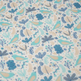 TURQUOISE BIRDS - Duffle fleece