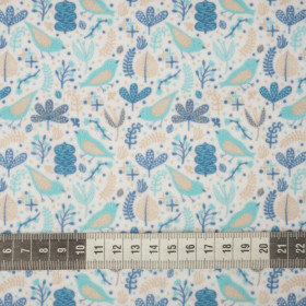 TURQUOISE BIRDS - Duffle fleece