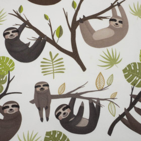 SLOTHS / mosteras (SLOTHS) / white - looped knit fabric