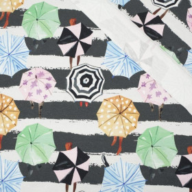 UMBRELLAS ON CROSSWALK - Viscose jersey WE210