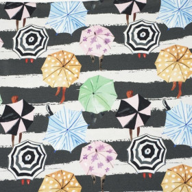 UMBRELLAS ON CROSSWALK - Viscose jersey WE210