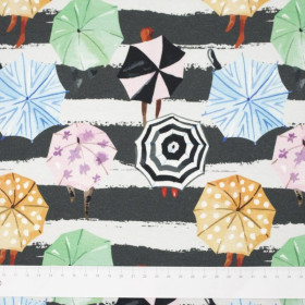 UMBRELLAS ON CROSSWALK - Viscose jersey WE210