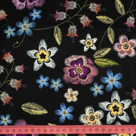 50CM FLOWERS - Duffle fleece with pattern