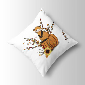 RED PANDA ON A PUMPKIN (RED PANDA’S AUTUMN)  - panel (60cm x 50cm)