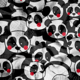 PANDAS / red  - Cotton muslin
