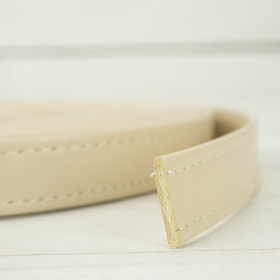 Leatherette strap 19 mm - light beige 