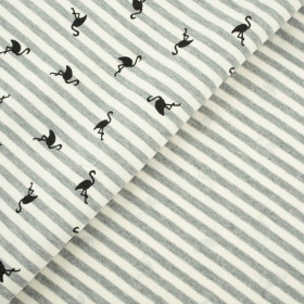 STRIPED FLAMINGOS / eco melange - single jersey TE210