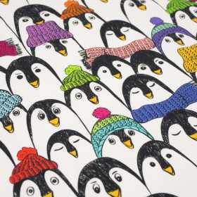 PENGUINS IN SCARVES - looped knit SP250