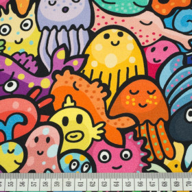 MONSTERS - Viscose jersey WE210