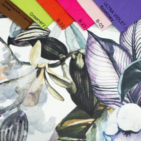 PARADISE FLOWERS - Nylon fabric premium