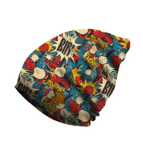 "Beanie" cap - RETRO COMICS PAT.1 / Choice of sizes