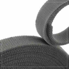Nylon Velcro Hoop Tape 20 mm complet - DARK GREY