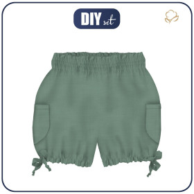 KID`S PUMPY SHORTS - SAGE - sewing set