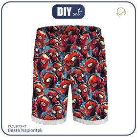 KID`S SHORTS (RIO) - SPIDER - looped knit fabric 