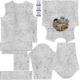 MEN’S SWEATSHIRT (OREGON) BASIC - STAY WILD / CONCRETE - sewing set